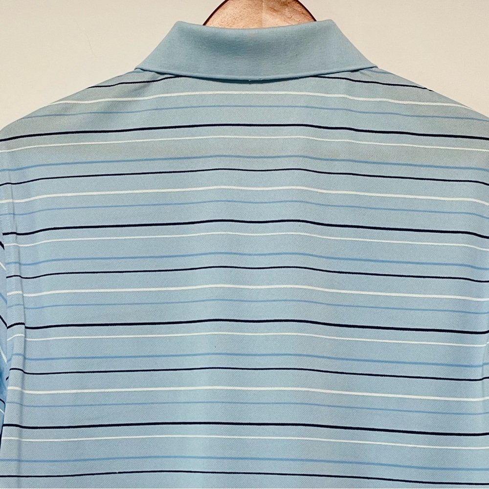 Vtg PAUL SMITH London Golf Polo Shirt Blue Stripe Cotton Short Sleeve Men Size M - Picture 7 of 12